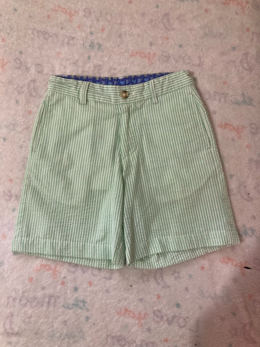 Boys' Mint Green Striped Seersucker Shorts J. Bailey